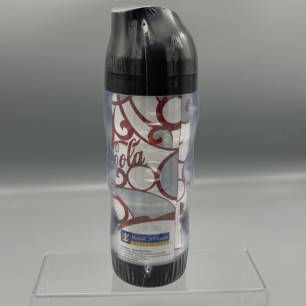 New 2008 Royal Caribbean Cruise Coca Cola Insulated Tumbler Cup Coke Red Silver